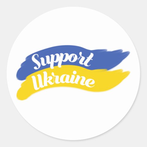 I Stand With Ukraine Support Ukraine Classic Round Sticker