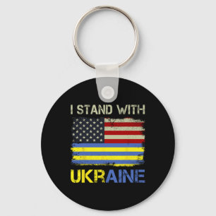 I Stand With Ukraine Support Ukraine Keychain