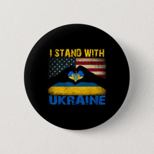 I Stand With Ukraine Support Ukraine Lover Pride U Button