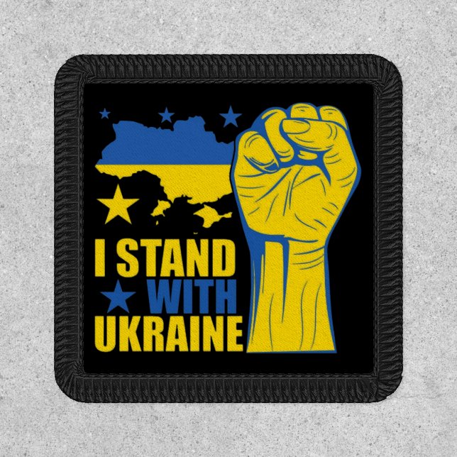 I stand with Ukraine. Support Ukraine. Patch (Front)