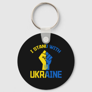 I Stand With Ukraine - Support Ukraine - Pray For  Keychain