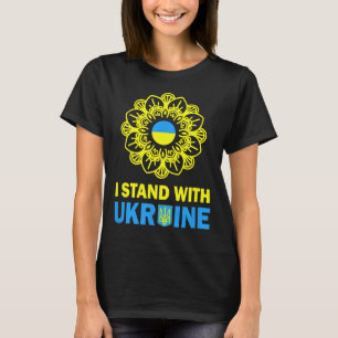 I Stand With Ukraine Support Ukraine Sunflower Shi T-Shirt
