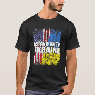 I Stand With Ukraine Support Ukraine Ukrainian Ame T-Shirt
