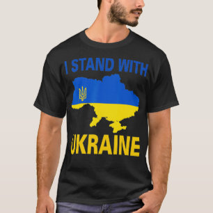 I Stand With Ukraine Support UKRAINE Ukrainian Ame T-Shirt