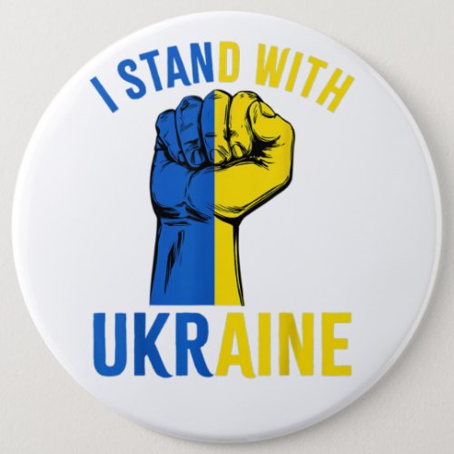 I Stand With Ukraine Support UKRAINE Ukrainian Button