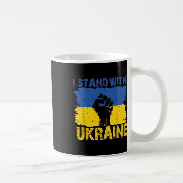 I Stand With Ukraine - Support Ukraine Ukrainian F Coffee Mug (Right)