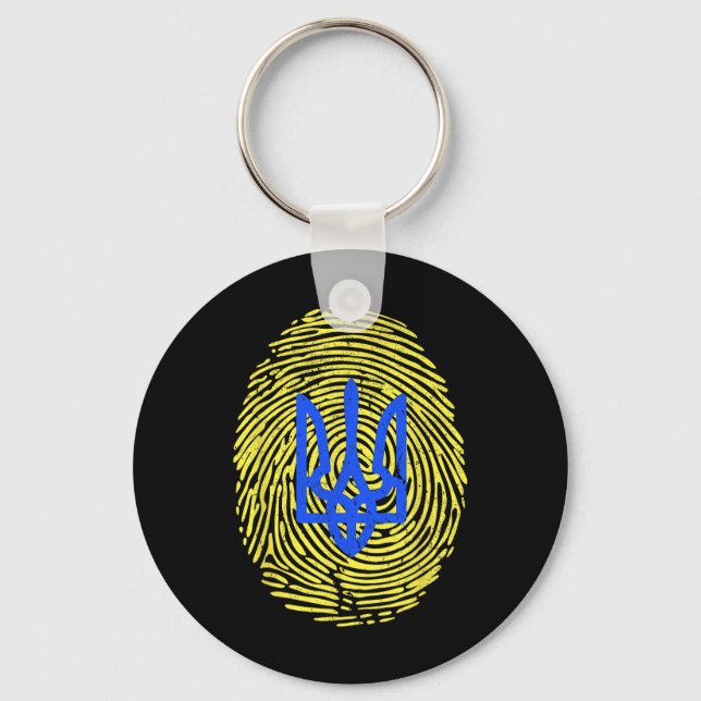 I Stand With Ukraine - Support Ukraine Ukrainian F Keychain (Front)