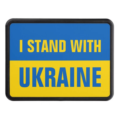 I Stand With Ukraine Support Ukranian Flag Hitch Cover