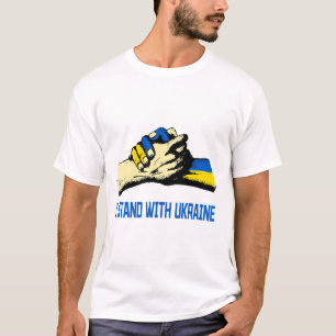 I Stand With Ukraine Supporting Hands Peace Ukrain T-Shirt