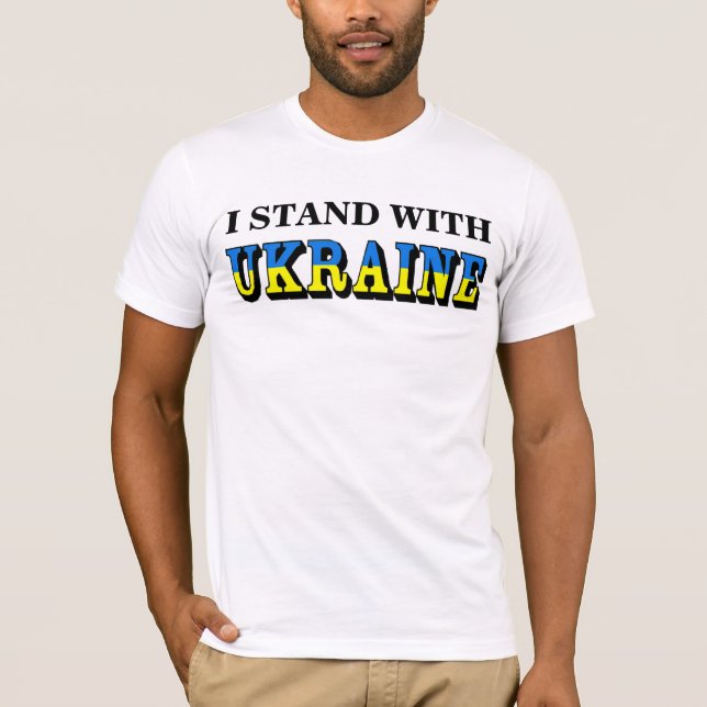 I STAND WITH UKRAINE T-Shirt (Front)