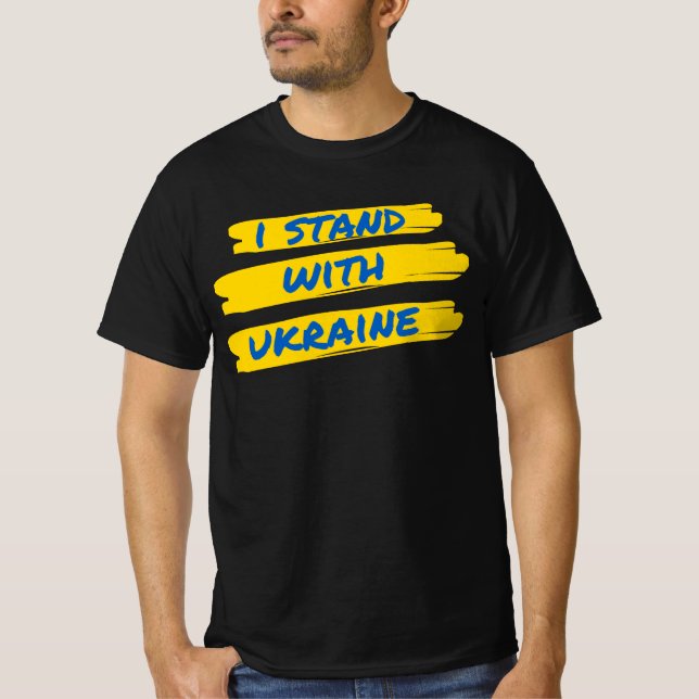 I stand with Ukraine T-Shirt (Front)