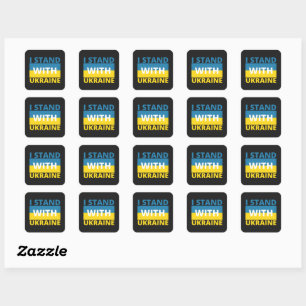 I stand with Ukraine T-Shirt Square Sticker