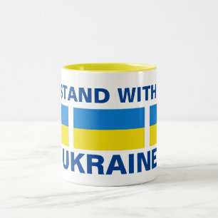 I STAND WITH UKRAINE Two-Tone COFFEE MUG
