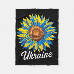 I Stand With Ukraine Ukraine Flag Sunflower Vintag Fleece Blanket