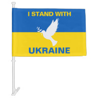 I Stand with Ukraine Ukrainian Flag Dove Peace