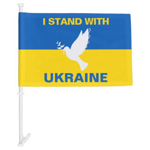 I Stand with Ukraine Ukrainian Flag Dove Peace