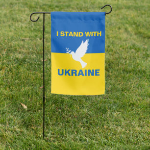 I Stand with Ukraine Ukrainian Flag Dove Peace
