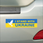 I Stand with Ukraine Ukrainian Flag Dove Peace Car Magnet<br><div class="desc">I Stand with Ukraine Ukrainian Flag Dove Peace</div>