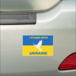 I Stand with Ukraine Ukrainian Flag Dove Peace Car Magnet<br><div class="desc">I Stand with Ukraine Ukrainian Flag Dove Peace</div>