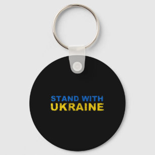 I Stand With Ukraine - Ukrainian Flag Keychain