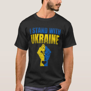 I Stand With Ukraine Ukrainian Flag Support Ukrain T-Shirt