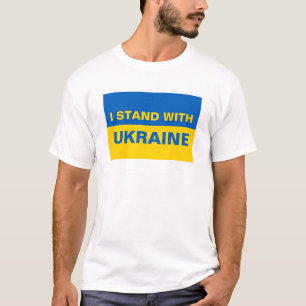 I Stand with Ukraine Ukrainian Flag T-Shirt