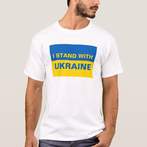 I Stand with Ukraine Ukrainian Flag T_Shirt