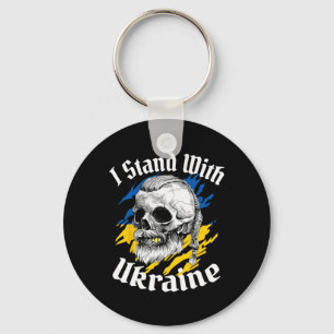I Stand With Ukraine Ukrainian Flag Ukraine Viking Keychain
