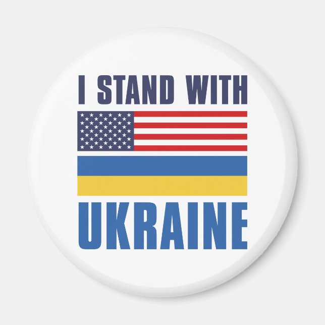 I Stand With Ukraine USA Magnet (Front)