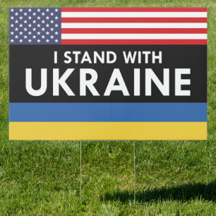 I Stand With Ukraine USA Sign