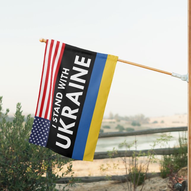 I Stand With Ukraine USA Sign (Insitu (Back))