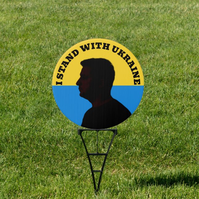 I Stand with Ukraine | Zelenskyy Profile Sign (Insitu)