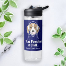 I Stay Pawsitive and Chill Beagle Funny Dog