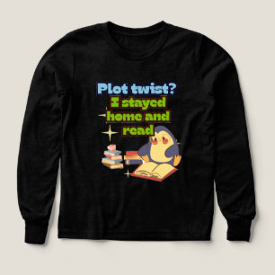 I Stayed Home & Read Penguin Pullover Cozy Bookish