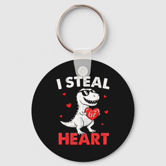 I Steal Hearts 67 Valentines For Boys Girls Kids W Keychain (Front)