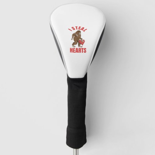 I Steal Hearts Bigfoot Valentine s Day Design Golf Head Cover