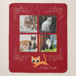 I Steal Hearts Custom Photo Sherpa Blanket