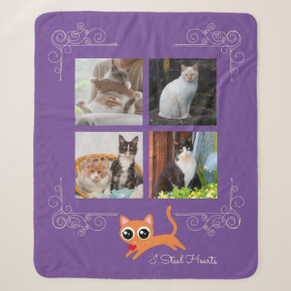 I Steal Hearts Custom Photo Sherpa Blanket