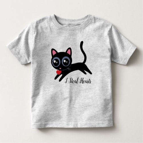 I Steal Hearts Cute Kitty Cat Gift Toddler T_shirt