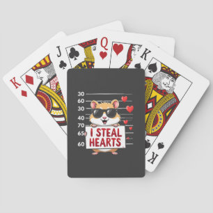 I Steal Hearts Hamster Lover Valentine Day Poker Cards