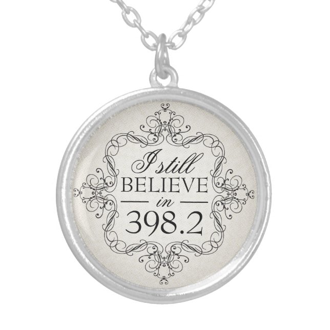 I Still Believe in 398.2 Fairy Tale Library Love Silver Plated Necklace (Front)