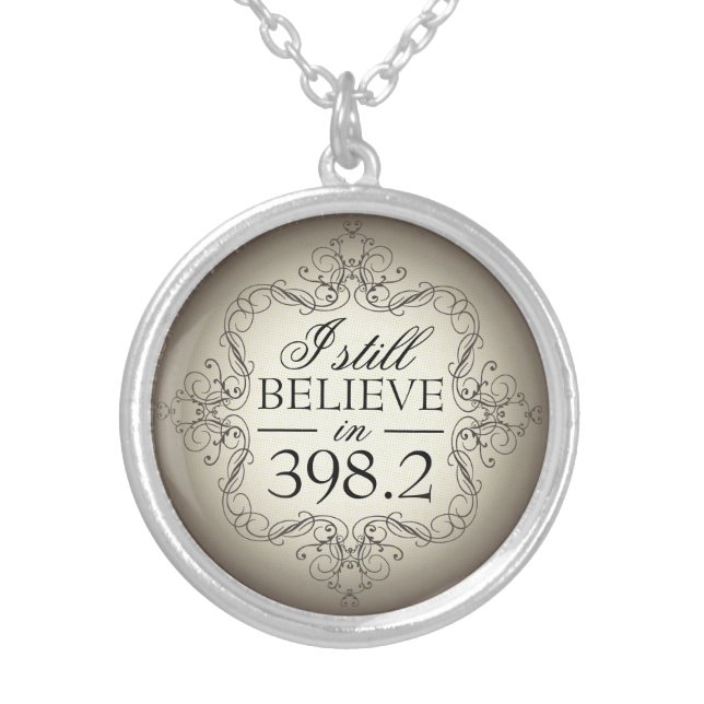 I Still Believe in 398.2 Fairy Tale Library Love Silver Plated Necklace (Front)