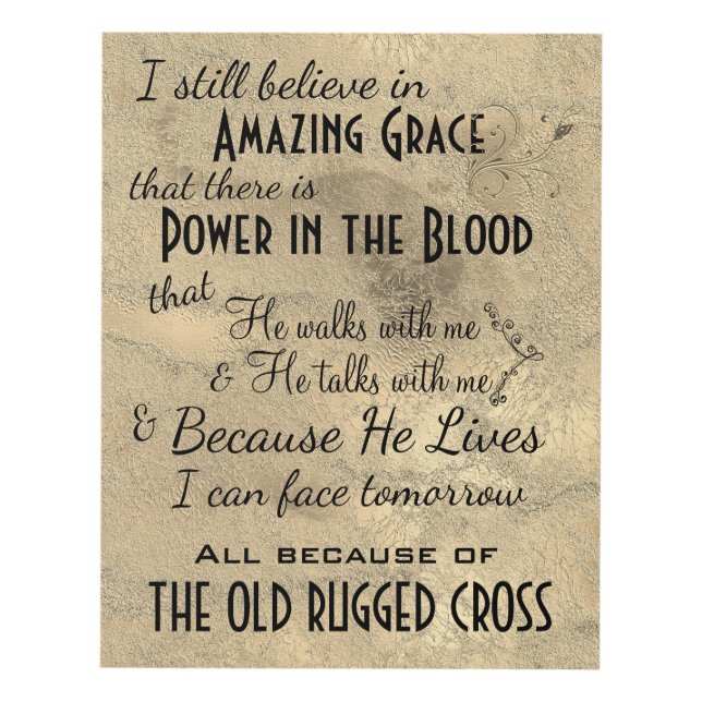 I still believe in Amazing Grace Panel Wall Art (Front)