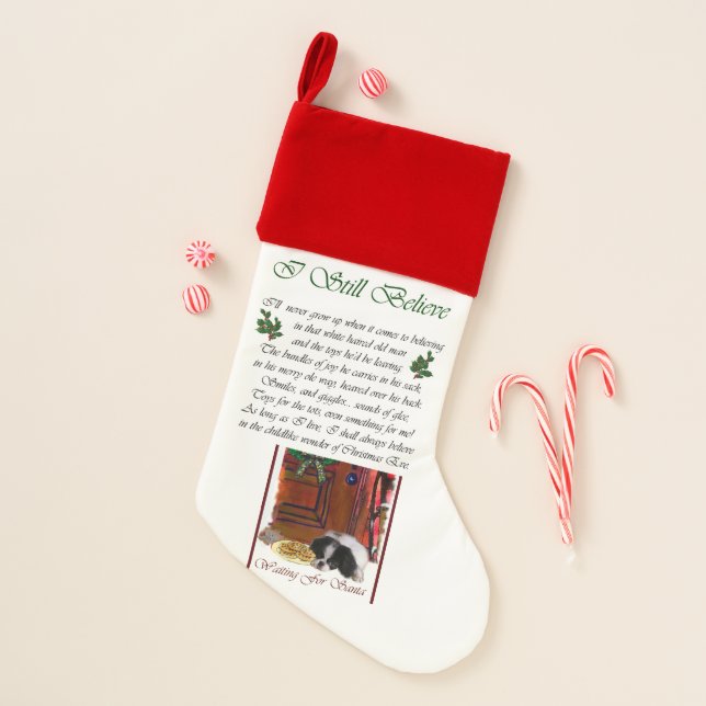 I Still Believe Japanese Chin Christmas Stocking (Front)