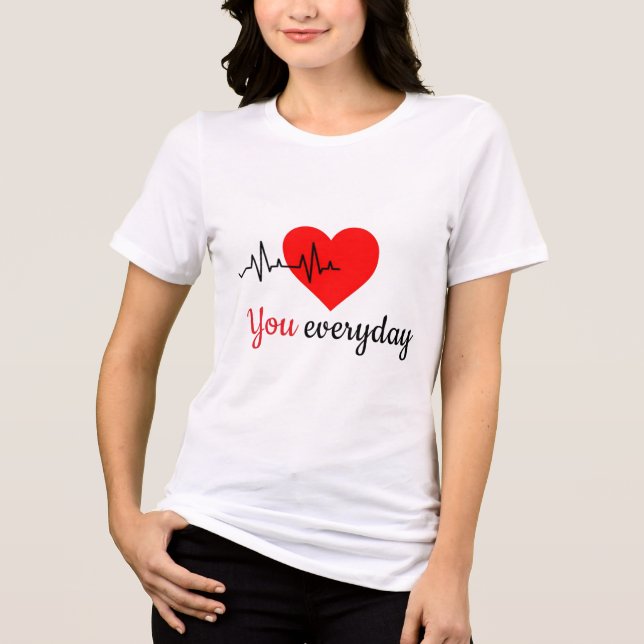 I Still Fall For You Everyday 2 Matching Couple Tri-Blend Shirt (Front)