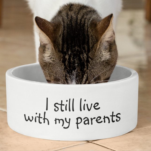 I Still Live With My Parents Dog Funny Bowl (Creator Uploaded)
