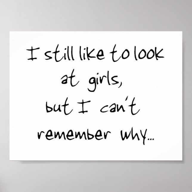 I still look at girls-print poster (Front)