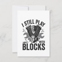 I Still Play With Blocks Funny Cat Mechanic Engine