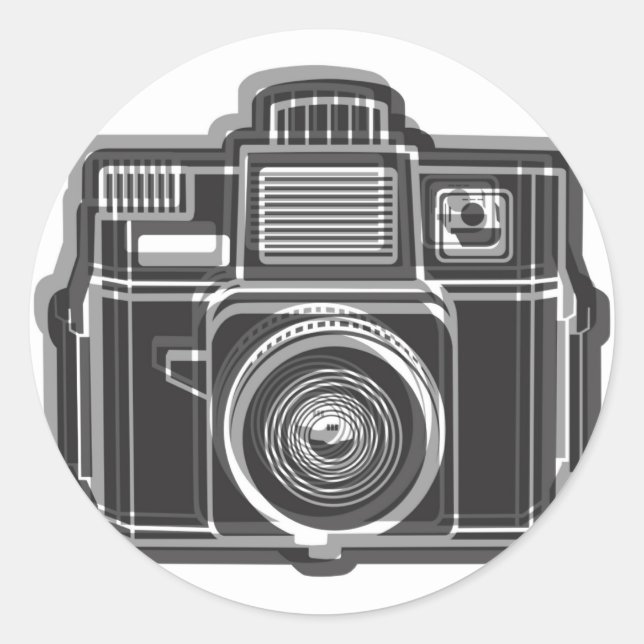 I Still Shoot FIlm Logo Black Classic Round Sticker (Front)