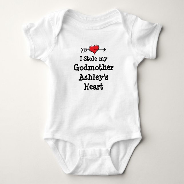 I Stole my Godmother Name('s) Heart Baby Bodysuit (Front)